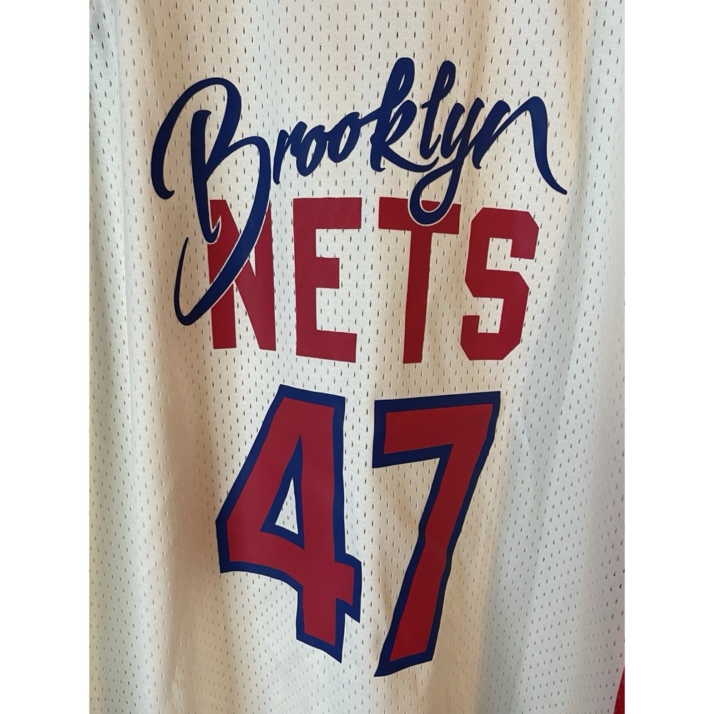 Men's 3XL NWOT Brooklyn Nets Badmon #47 Joey Bada$$ Mitchell & Ness Jersey Remix - Picture 2 of 11